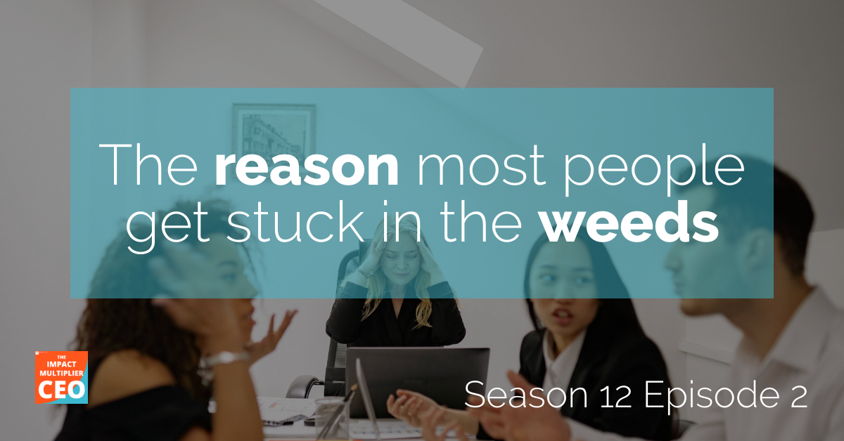 S12E02: The reason most people get stuck in the weeds